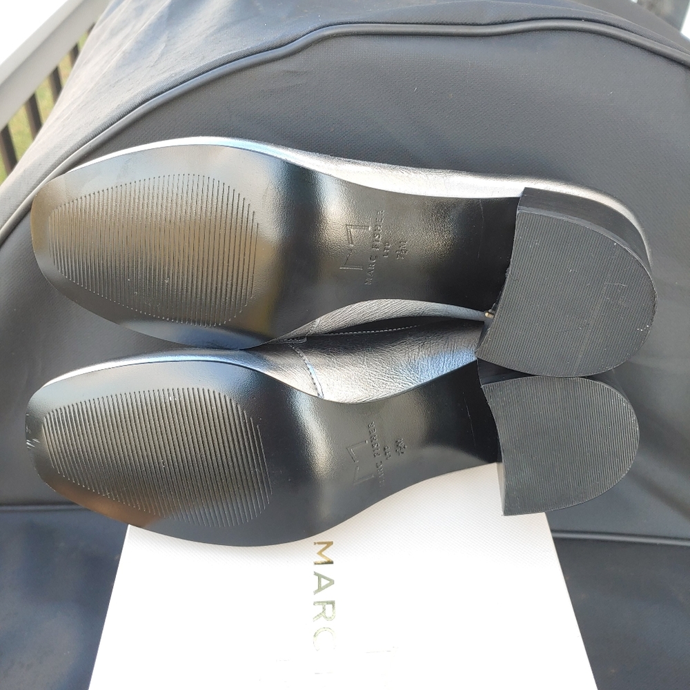 MARC FISHER LTD Leather Hudson Silver Loafers, 7.5 - Picture 8 of 12